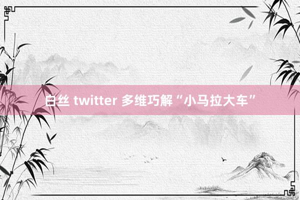 白丝 twitter 多维巧解“小马拉大车”